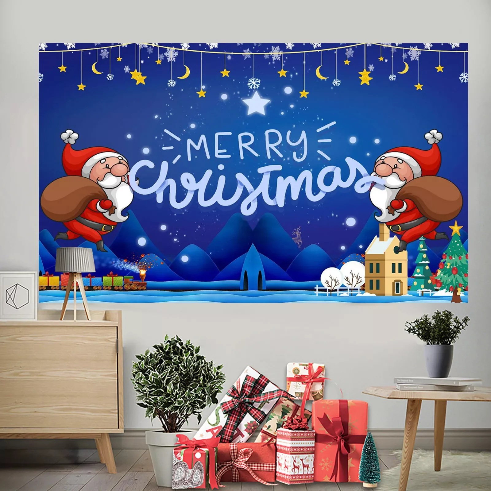 Гобелен настенный Рождественский зимний настенный гобелен тканевые художественные украшения естественный солнечный свет фотография 
Гобелен настенный Рождественский зимний настенный гобелен тканевые художественные украшения естественный солнечный свет фотография