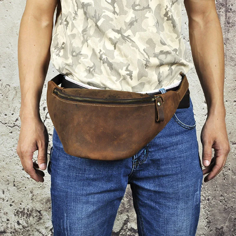 Сумка-мессенджер мужская из воловьей кожи, на пояс, винтажная 
Сумка-мессенджер мужская из воловьей кожи, на пояс, винтажная