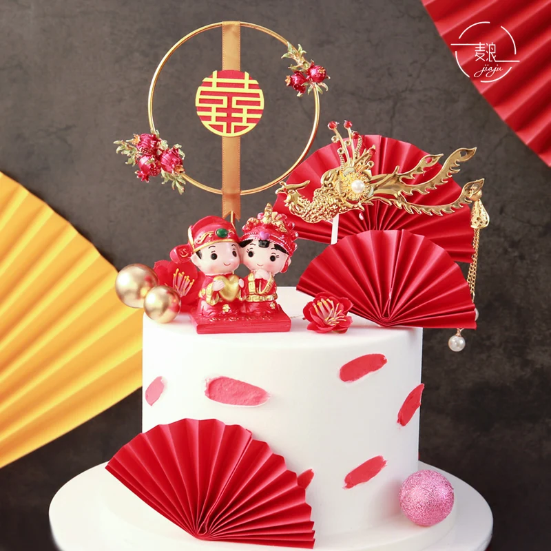 Chinese Wedding Party Cake Topper Decorations Happpy Birthday Party Golden Ball Love Couple Doll Dessert Cupcake Baking Supplies
Chinese Wedding Party Cake Topper Decorations Happpy Birthday Party Golden Ball Love Couple Doll Dessert Cupcake Baking Supplies
