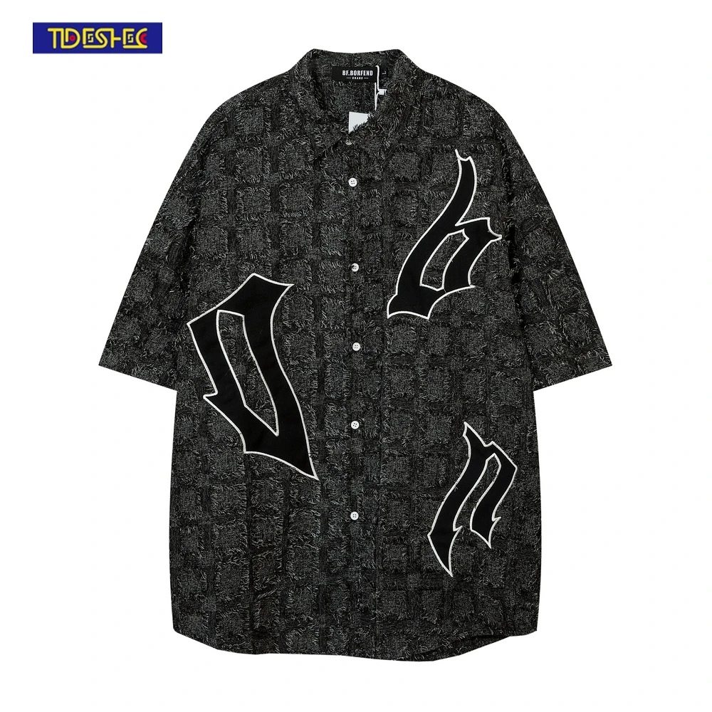 TIDESHEC 2022 Men Shirt Hawaii Embroidery Pattern Check Design Shirt Street Mens Short Shirt Harujuku Oversized Button Up Shirt
TIDESHEC 2022 Men Shirt Hawaii Embroidery Pattern Check Design Shirt Street Mens Short Shirt Harujuku Oversized Button Up Shirt