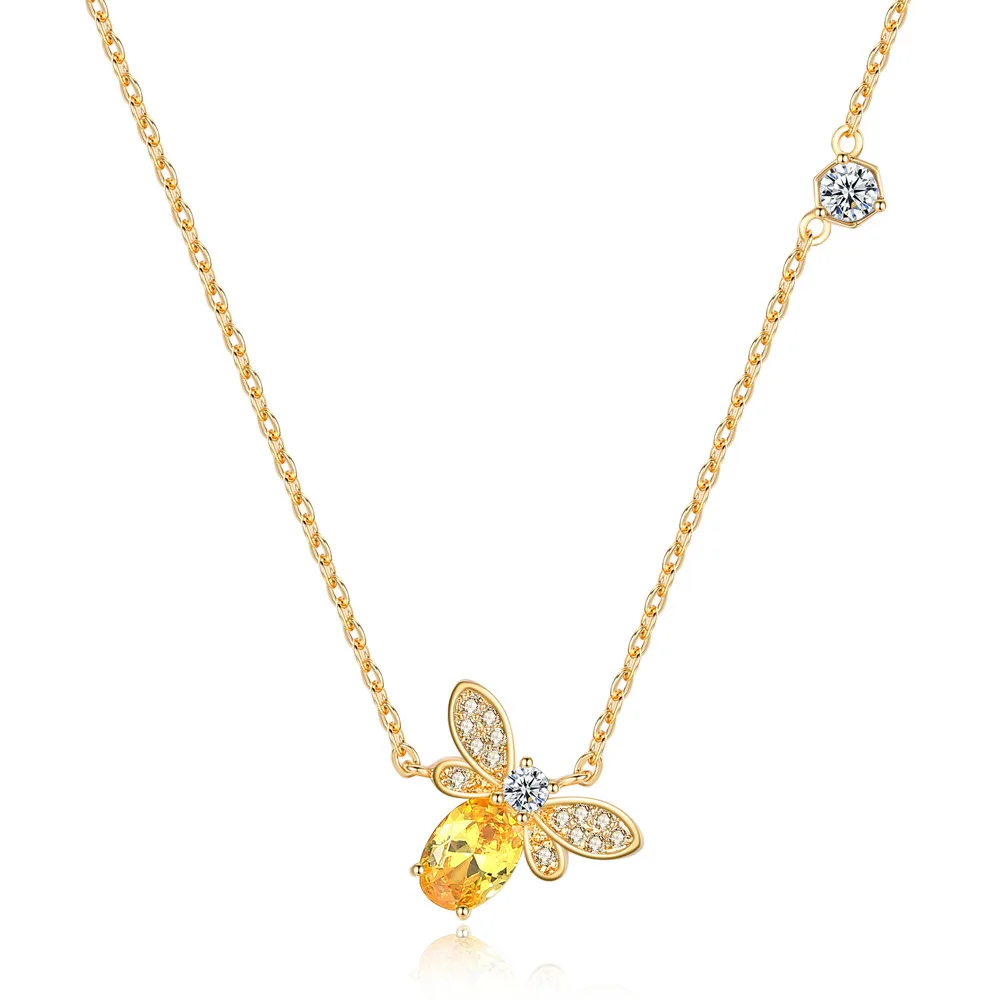 KOSE 2022 New Fashion High-End Micro-Set Creative Little Bee Necklace Dripping Oil Necklace European And American Necklaces
KOSE 2022 New Fashion High-End Micro-Set Creative Little Bee Necklace Dripping Oil Necklace European And American Necklaces