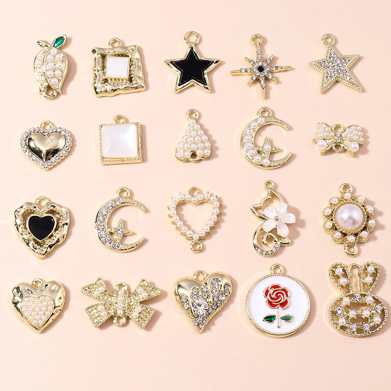 5pcs Cute Pearl Crystal Flower Heart Rabbit Star Pendants Opal Stone Charms for Drop Earrings Bracelets DIY Jewelry Making Craft
5pcs Cute Pearl Crystal Flower Heart Rabbit Star Pendants Opal Stone Charms for Drop Earrings Bracelets DIY Jewelry Making Craft