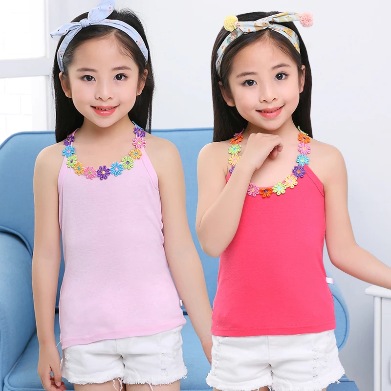 

Girls Vest Kids Multicolor Shirts Model Teenager T-shirt Children Undershirt Summer Kids Singlets Baby Camisole 1-12Y Underwear