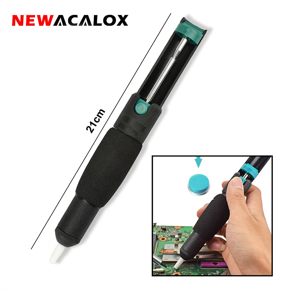 NEWACALOX Powerful Desoldering Pump Suction Tin Gun Soldering Sucker Pen Removal Vacuum Soldering Iron Desolder Hand WeldingTool
NEWACALOX Powerful Desoldering Pump Suction Tin Gun Soldering Sucker Pen Removal Vacuum Soldering Iron Desolder Hand WeldingTool