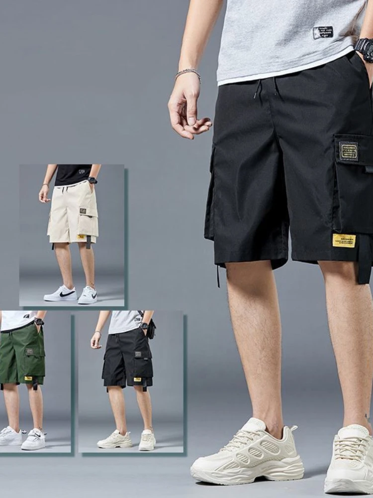 SALSPOR Thin Overalls Tether Men's Shorts Loose Five-Point Pants Multiple Pockets Sweatpants Straight-Leg Casual Pants Men
SALSPOR Thin Overalls Tether Men's Shorts Loose Five-Point Pants Multiple Pockets Sweatpants Straight-Leg Casual Pants Men