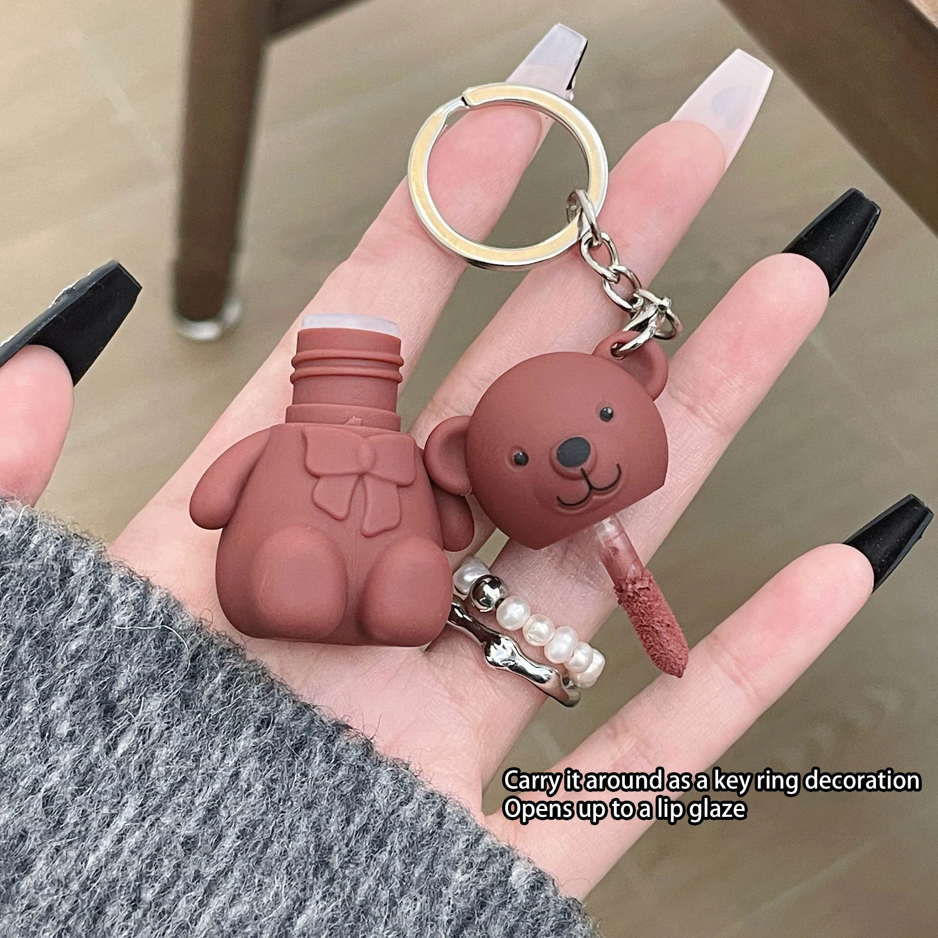 Matte Velvet Lip Glaze Cute Bear Keychain Pendant Liquid Lipstick Ash Pink Nude Lip Gloss Women Waterproof Lip Tint Mud Cosmetic
Matte Velvet Lip Glaze Cute Bear Keychain Pendant Liquid Lipstick Ash Pink Nude Lip Gloss Women Waterproof Lip Tint Mud Cosmetic