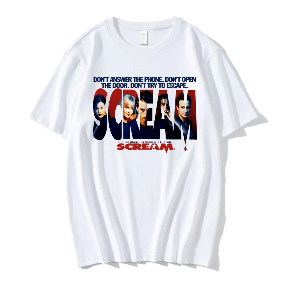 Crazy Scream Horror Movie T-Shirts Men Women T Shirt Don't Answer The Phone Don't Open The Door Don't Try To Escape Tee Shirt
Crazy Scream Horror Movie T-Shirts Men Women T Shirt Don't Answer The Phone Don't Open The Door Don't Try To Escape Tee Shirt