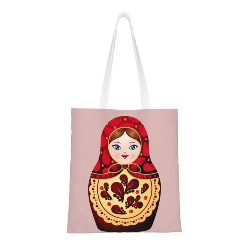 Funny Printed Red Matryoshka Doll Shopping Tote Bags Reusable Canvas Shoulder Shopper Russian Art Babushka Pattern Handbag
Funny Printed Red Matryoshka Doll Shopping Tote Bags Reusable Canvas Shoulder Shopper Russian Art Babushka Pattern Handbag