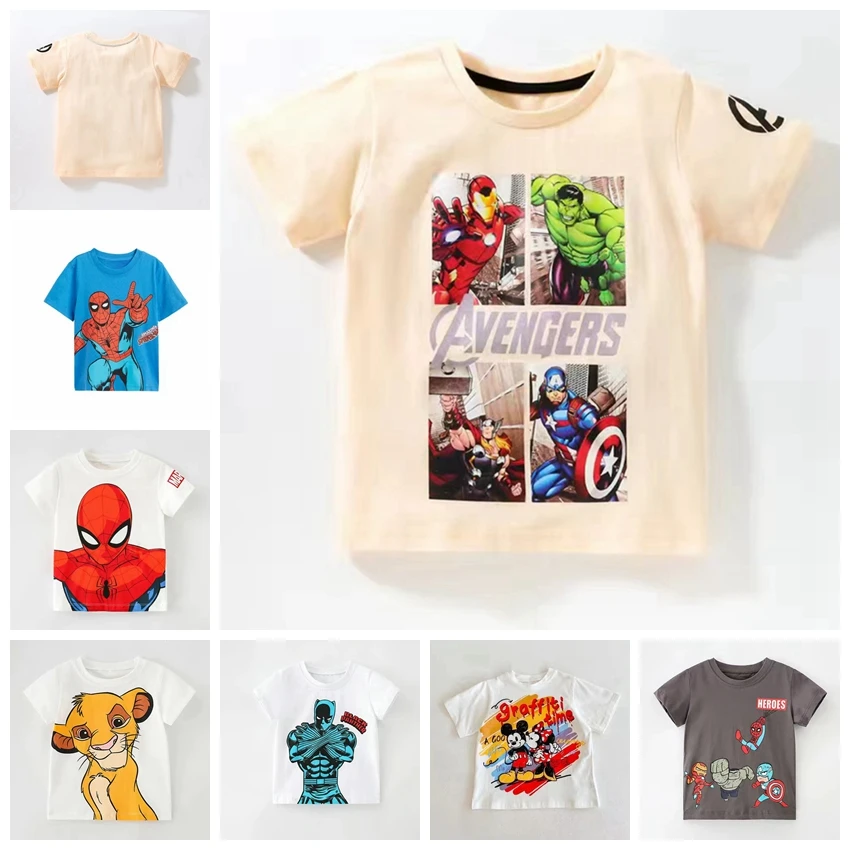 Летняя Детская Хлопковая одежда с героями мультфильмов, Микки, Marvel, Мстители, Человек-паук, для маленьких мальчиков и девочек, детские топы, ...
Летняя Детская Хлопковая одежда с героями мультфильмов, Микки, Marvel, Мстители, Человек-паук, для маленьких мальчиков и девочек, детские топы, ...