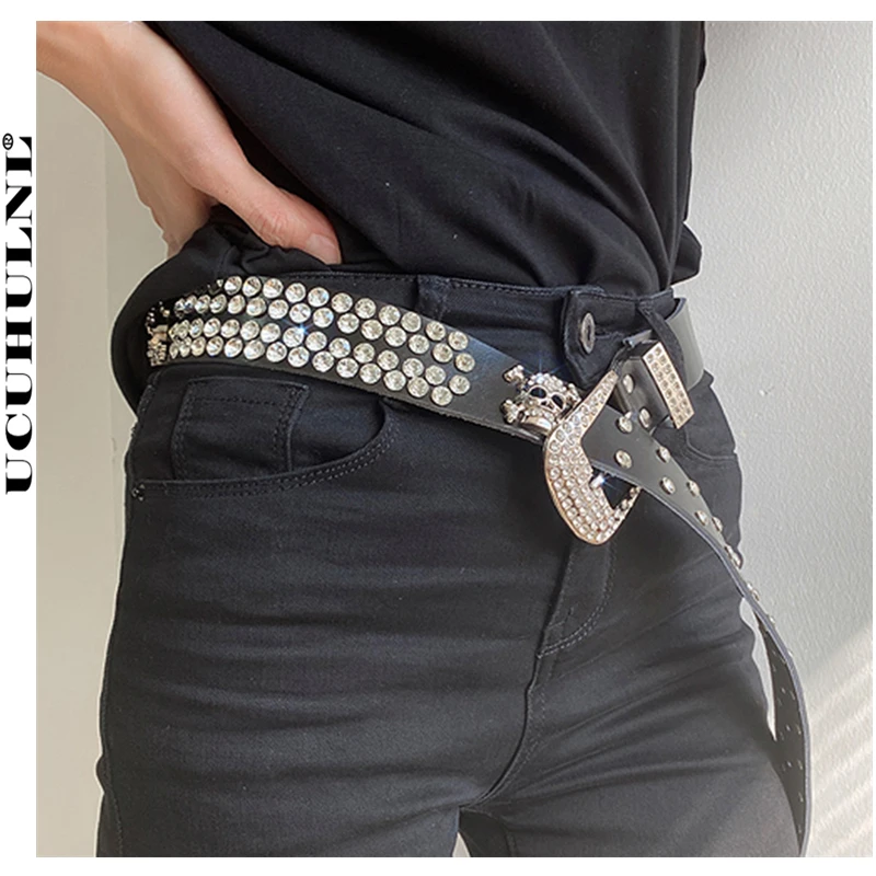 Punk Rock Skull Rhinestone Belt Luxury Strap Diamond Belt Western Cowboy Crystal Studded Belt For Women Men Jean Cinto De Strass
Punk Rock Skull Rhinestone Belt Luxury Strap Diamond Belt Western Cowboy Crystal Studded Belt For Women Men Jean Cinto De Strass
