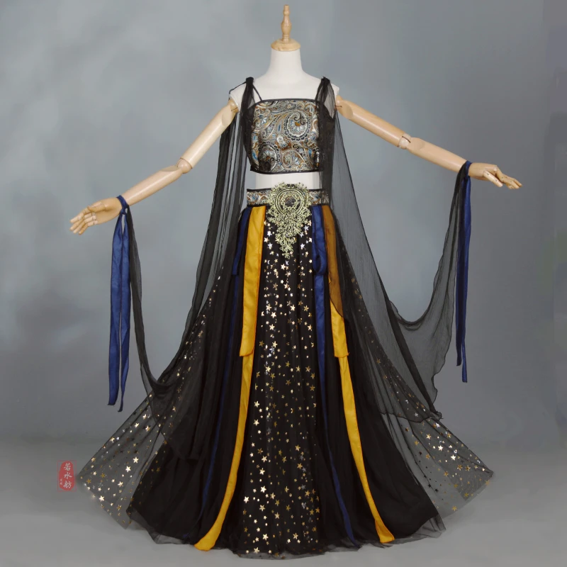 Dunhuang feitian star black Западная красота Косплей Костюм для Хэллоуина Необычные сценические выступления реквизит косплей представлений
Dunhuang feitian star black Западная красота Косплей Костюм для Хэллоуина Необычные сценические выступления реквизит косплей представлений