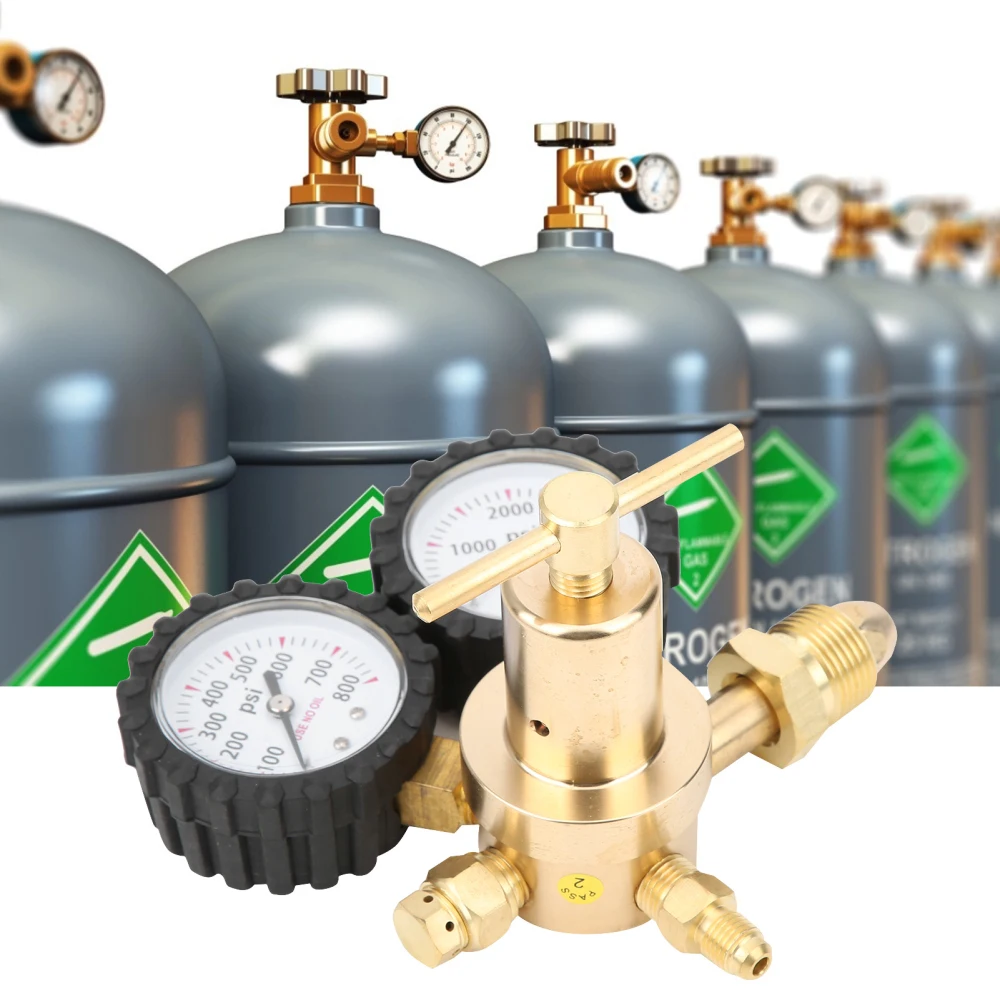New Brass Nitrogen Regulator 0-600PSI CGA580 Inlet 1/4inch Flare Output For Pressure Tests Leakage Tests Brazing Soldering Valve
New Brass Nitrogen Regulator 0-600PSI CGA580 Inlet 1/4inch Flare Output For Pressure Tests Leakage Tests Brazing Soldering Valve