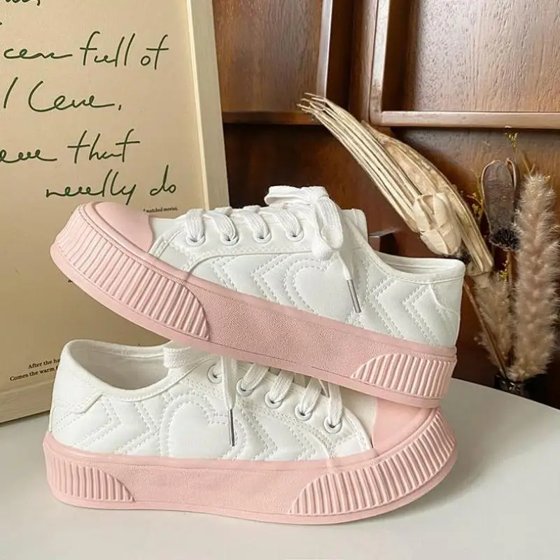Cute Girl Heart Pink Canvas Shoes Women's 2022 New Summer Thin Thick-soled Small White Shoes All-match Student Skate Shoes
Cute Girl Heart Pink Canvas Shoes Women's 2022 New Summer Thin Thick-soled Small White Shoes All-match Student Skate Shoes