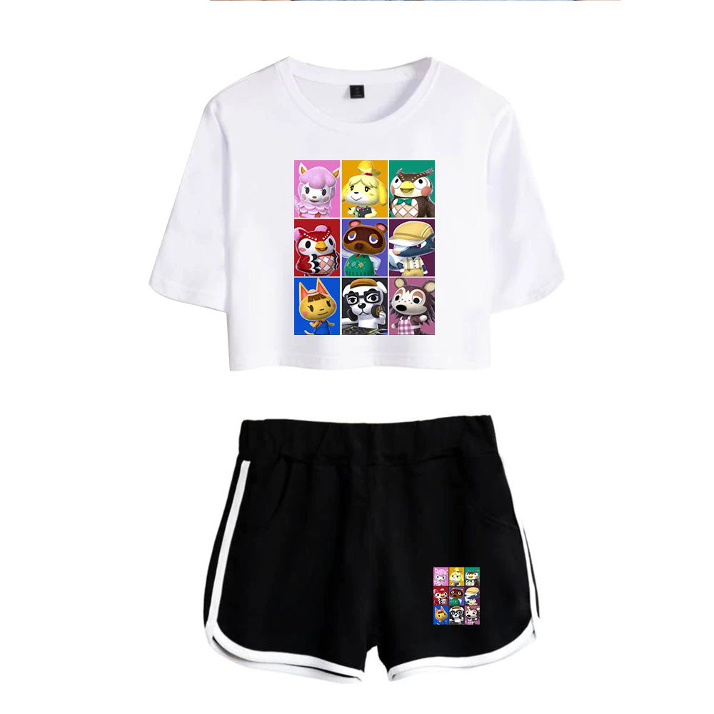 Funny Animal Crossing Sexy Female Two Piece Set Girls Summer Short Crop Tops+Shorts Women Sexy Trendy Thin Sport Short Suits
Funny Animal Crossing Sexy Female Two Piece Set Girls Summer Short Crop Tops+Shorts Women Sexy Trendy Thin Sport Short Suits