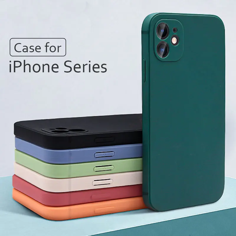 NEW Square Liquid Silicone Phone Case for IPhone 11 12 13 Pro Max Mini X XS Max XR 7 8 Plus SE2 Full Lens Protection Cover
NEW Square Liquid Silicone Phone Case for IPhone 11 12 13 Pro Max Mini X XS Max XR 7 8 Plus SE2 Full Lens Protection Cover