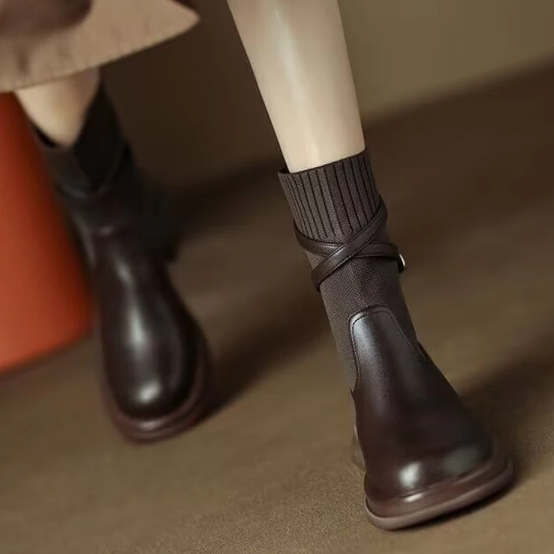 Vintage Brown Platform Boots Women Chunky Heel Round Head High Heels Autumn Casual Light Comfortable Shoes Botas Femininas
Vintage Brown Platform Boots Women Chunky Heel Round Head High Heels Autumn Casual Light Comfortable Shoes Botas Femininas