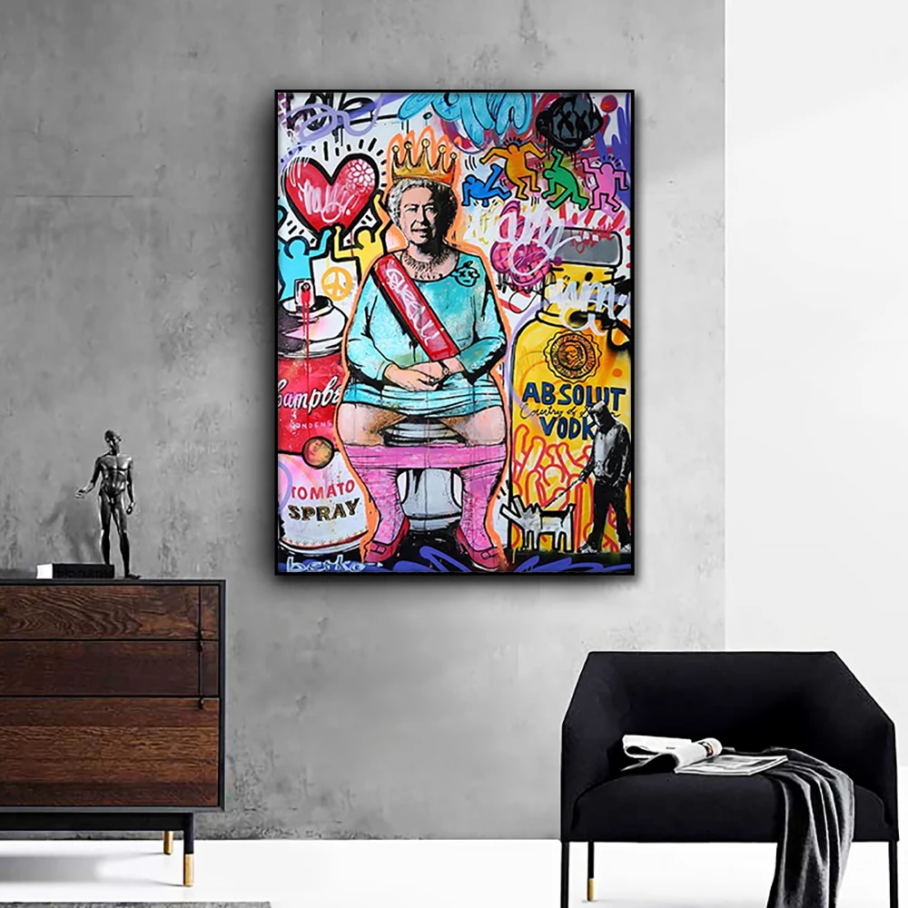 Graffit Elizabeth Portrait Canvas Prints Poster Famous Mona Lisa Street Art Painting Abstract Wall Picture For Living Room Decor
Graffit Elizabeth Portrait Canvas Prints Poster Famous Mona Lisa Street Art Painting Abstract Wall Picture For Living Room Decor