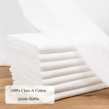 100x145cm Pure 100% Cotton White Gauze Cloth Baby Saliva Towel Diaper Soft Infant fabric Food Grade Medical Mask DIY Material