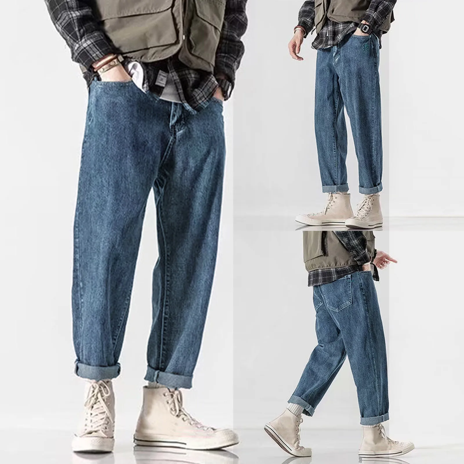Large Retro Fashion Cargo Loose Jeans Men's Size Pants Straight Casual Men's pants
Large Retro Fashion Cargo Loose Jeans Men's Size Pants Straight Casual Men's pants