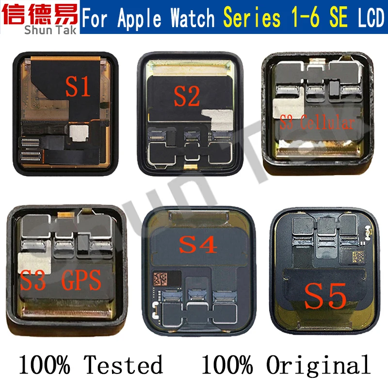LCD Display For Apple Watch Series 1 2 3 4 5 6 SE Replacement Touch Screen For iWatch S3 GPS LTE 38 40MM 42MM Digitizer Assembly
LCD Display For Apple Watch Series 1 2 3 4 5 6 SE Replacement Touch Screen For iWatch S3 GPS LTE 38 40MM 42MM Digitizer Assembly