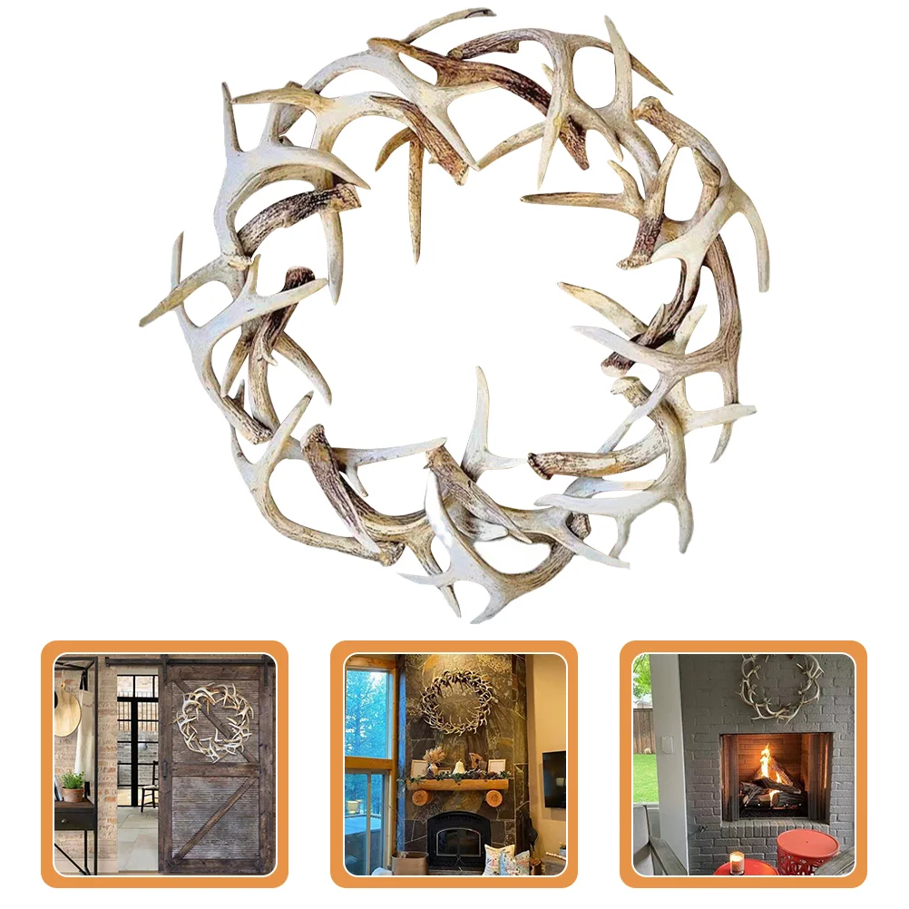 Hanging Wreath Xmas Household Christmas Layout Props Resin Ornaments Decoration Antlers
Hanging Wreath Xmas Household Christmas Layout Props Resin Ornaments Decoration Antlers