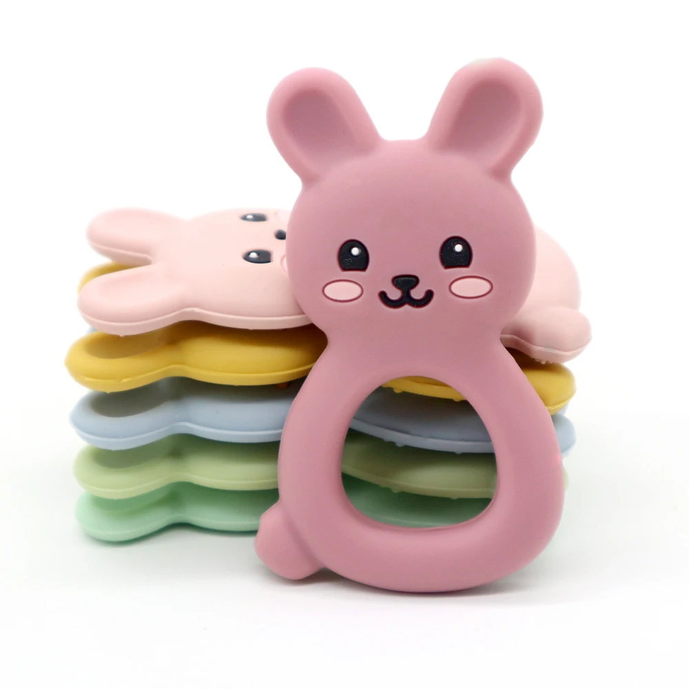 Cartoon Rabbit Silicone Teether Toys Infant Chew Toys Animal Silicone Beads Soft teether Baby Accessories
Cartoon Rabbit Silicone Teether Toys Infant Chew Toys Animal Silicone Beads Soft teether Baby Accessories