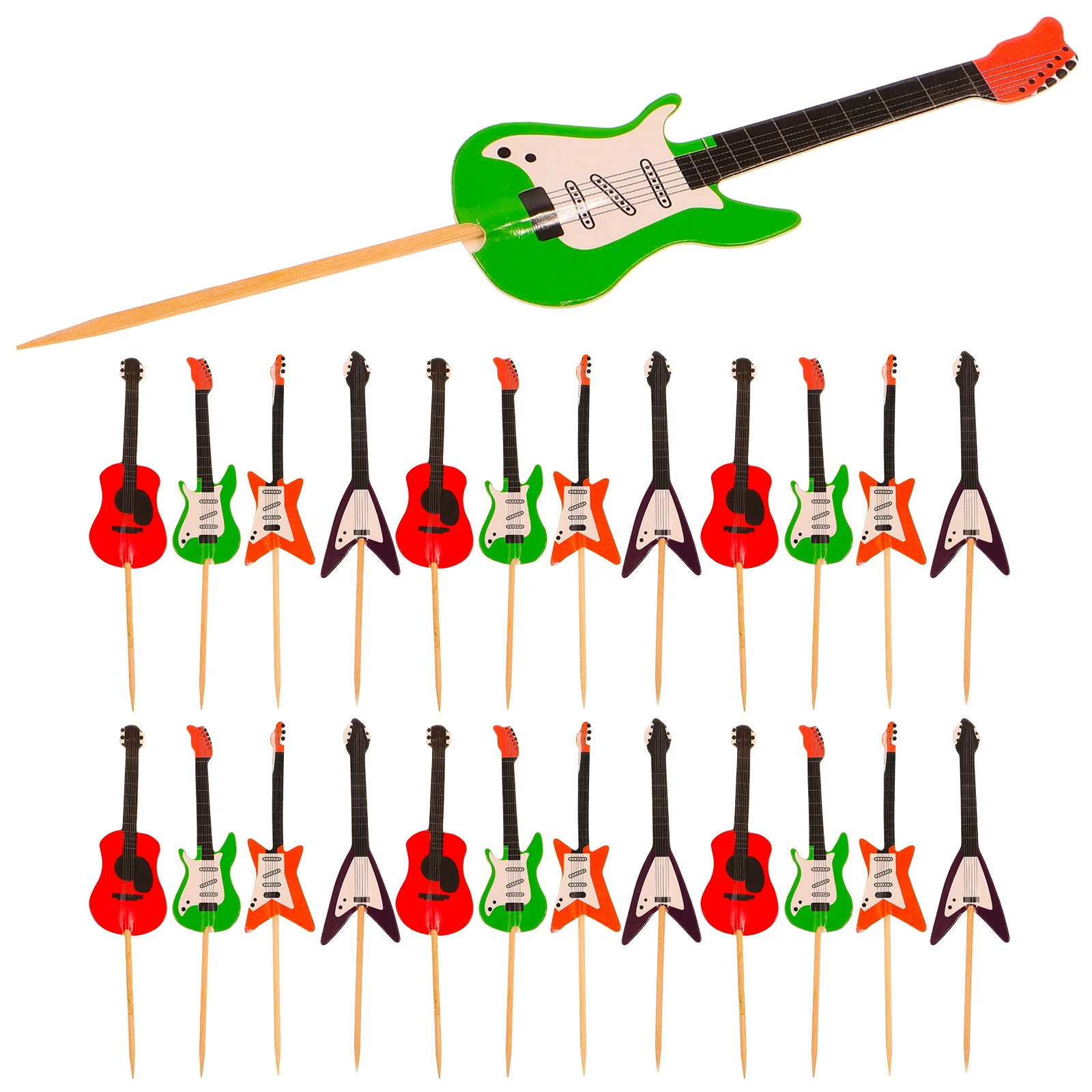 24 Pcs Musical Instrument Shaped Cupcake Guitar Toppers Party Supplies Kids Decor Decorating Tools 
24 Pcs Musical Instrument Shaped Cupcake Guitar Toppers Party Supplies Kids Decor Decorating Tools