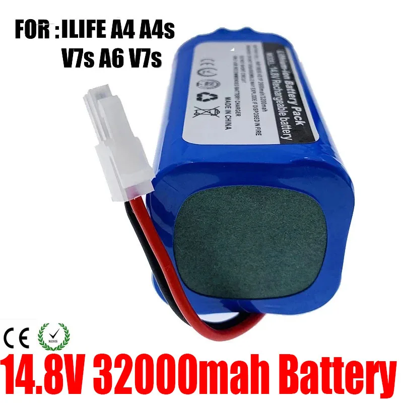 ILIFE-Robot Vacuum Cleaner Rechargeable Lithium ION Battery 14.8V 3200mAh ILife A4, A4S, V7S, A6, V7S Plus Original Battery
ILIFE-Robot Vacuum Cleaner Rechargeable Lithium ION Battery 14.8V 3200mAh ILife A4, A4S, V7S, A6, V7S Plus Original Battery