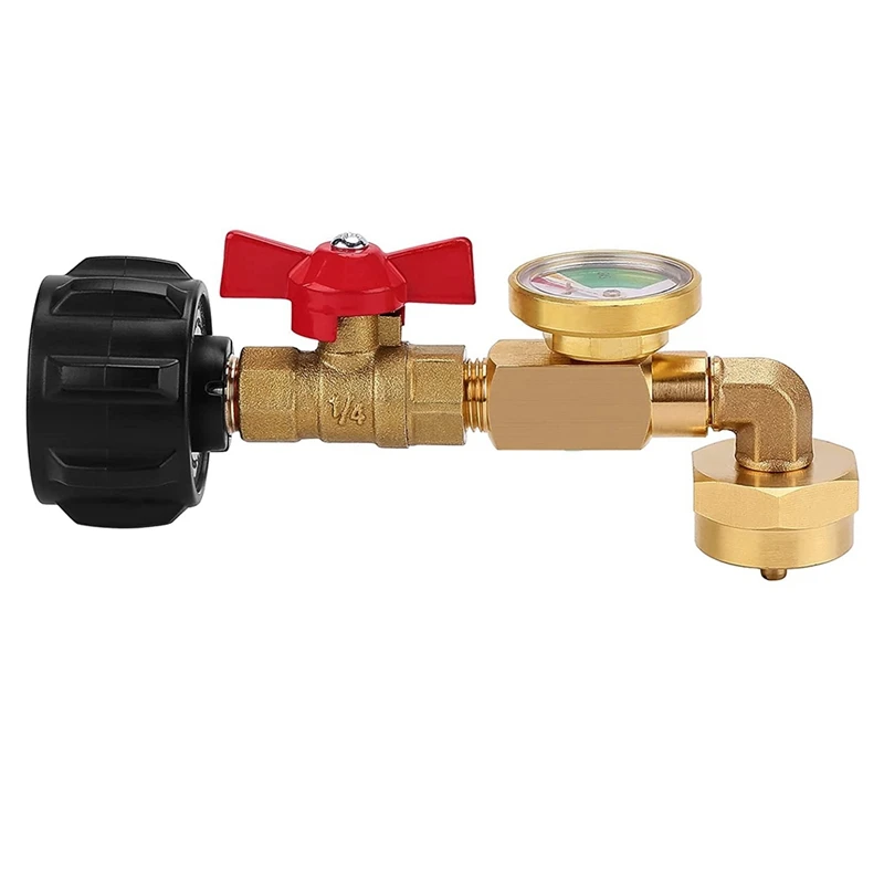 Propane Adapter 1Lb To 20Lb, QCC1 Propane Refill Elbow Adapter With Gauge And ON-Off Control Valve For 1LB Propane Tank
Propane Adapter 1Lb To 20Lb, QCC1 Propane Refill Elbow Adapter With Gauge And ON-Off Control Valve For 1LB Propane Tank