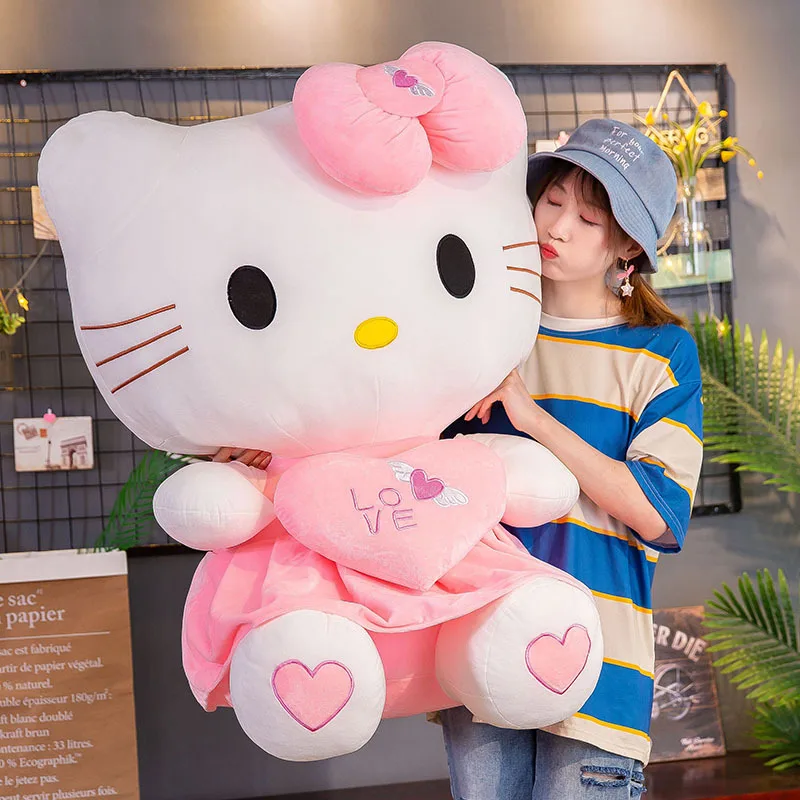Новинка Sanrio Kawaii большая кукла Hello Kitty кошка плюшевая игрушка искусственный Ангел тканевая Подушка для детей подарок украшение для дома
Новинка Sanrio Kawaii большая кукла Hello Kitty кошка плюшевая игрушка искусственный Ангел тканевая Подушка для детей подарок украшение для дома