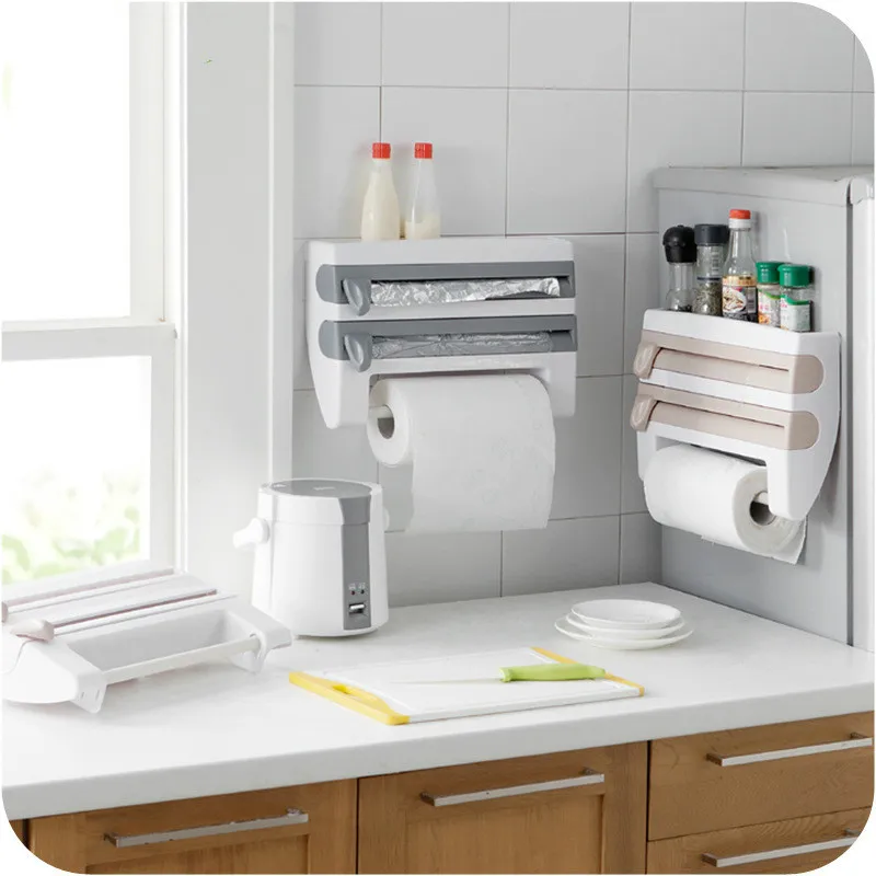 Kitchen Organizer Cling Film Sauce Bottle Storage Rack Tin Foil Paper Towel Holder Kitchen Shelf Plastic Wrap Cutting
Kitchen Organizer Cling Film Sauce Bottle Storage Rack Tin Foil Paper Towel Holder Kitchen Shelf Plastic Wrap Cutting