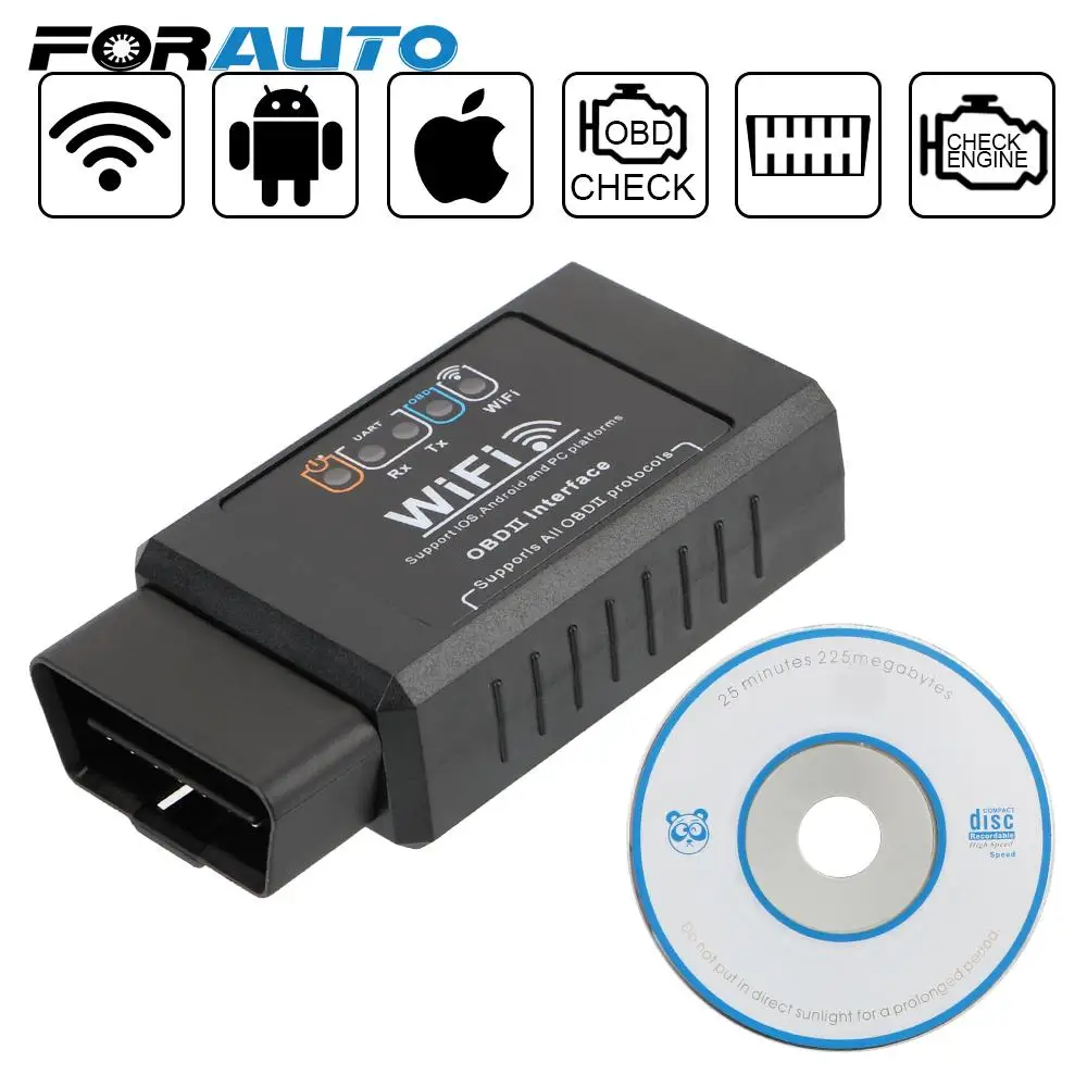 OBDII сканер автомобильный диагностический сканер ELM327 WIFI OBD2 для iOS и Android проверочный светильник двигателя диагностический инструмент автомо...
OBDII сканер автомобильный диагностический сканер ELM327 WIFI OBD2 для iOS и Android проверочный светильник двигателя диагностический инструмент автомо...