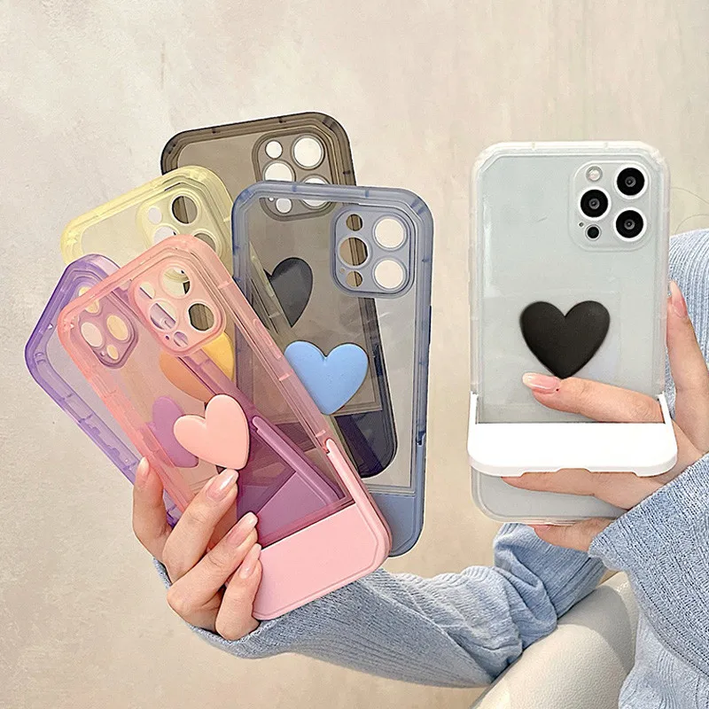 Ottwn 3D Love Heart Transparent Case for iPhone 13 12 11 Pro Max X XR XS 7 8 Plus Shockproof Kickstand Stand Candy Color Cover
Ottwn 3D Love Heart Transparent Case for iPhone 13 12 11 Pro Max X XR XS 7 8 Plus Shockproof Kickstand Stand Candy Color Cover