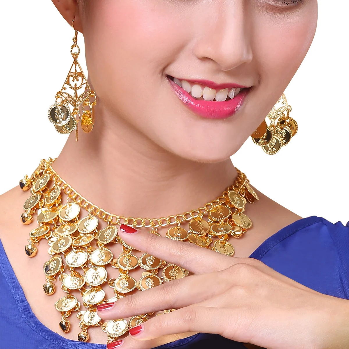 Belly Dance Jewelrycostume Accessories Gypsy Gold Necklace Earrings Costumes Dancer Set Ringswomen
Belly Dance Jewelrycostume Accessories Gypsy Gold Necklace Earrings Costumes Dancer Set Ringswomen