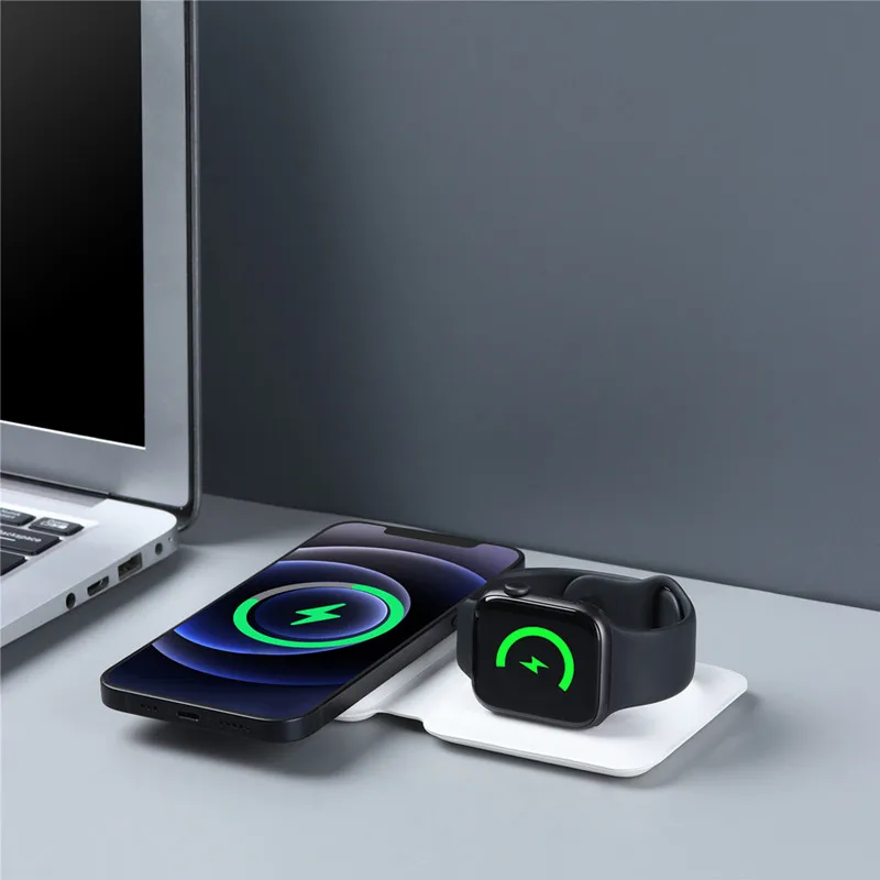2 in 1 For iPhone 13/12Pro/11/XS/X/MAX/Samsung Fast Magnet Qi Wireless Charger Fast Charging For Apple Watch 6 5 For Airpods Pro
2 in 1 For iPhone 13/12Pro/11/XS/X/MAX/Samsung Fast Magnet Qi Wireless Charger Fast Charging For Apple Watch 6 5 For Airpods Pro
