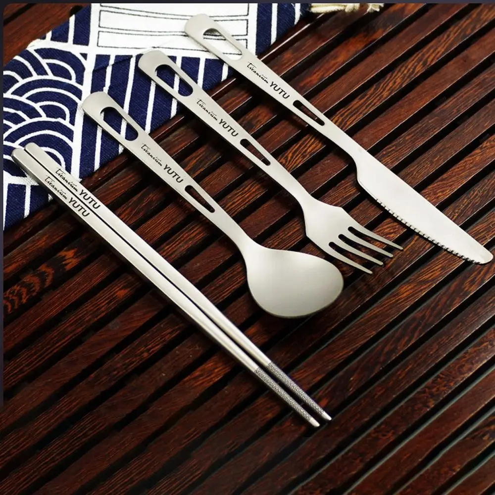 Portable Titanium Tableware Easy To Clean Simple Storage Flatware Set Corrosion Resistance Ultralight Pure Titanium Cutlery Set
Portable Titanium Tableware Easy To Clean Simple Storage Flatware Set Corrosion Resistance Ultralight Pure Titanium Cutlery Set