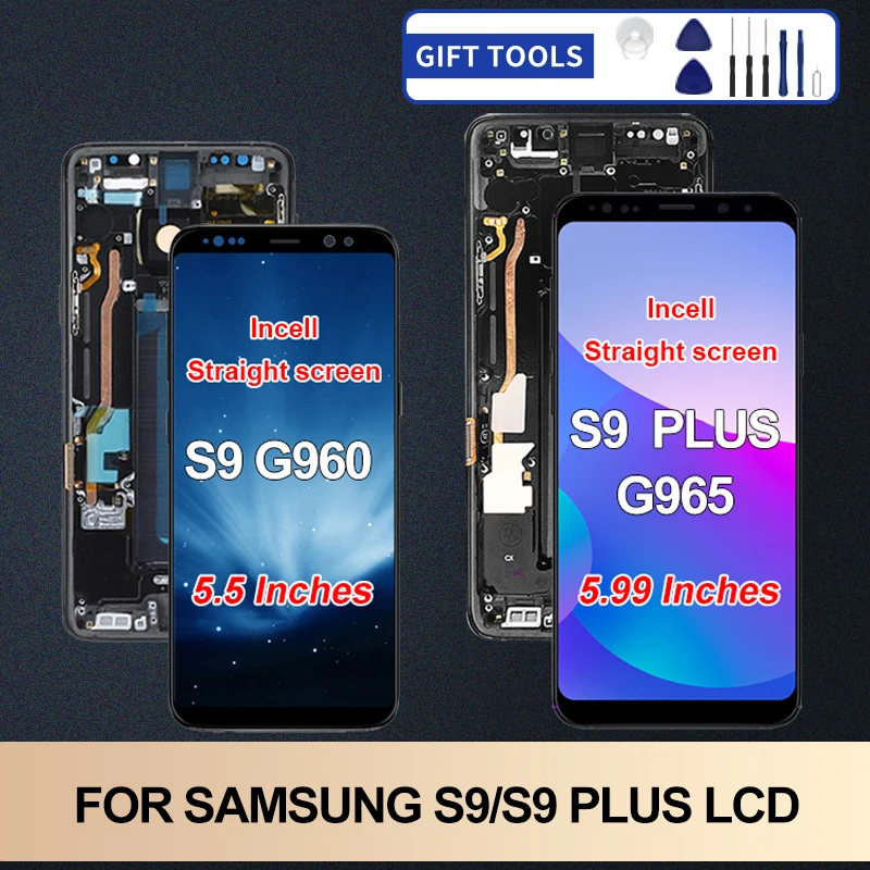 

1Pcs G965 Display For Samsung Galaxy S9 Plus Lcd Touch Digitizer G965F/DS Screen S9 LCD G960 Assembly Free Shipping With Tools