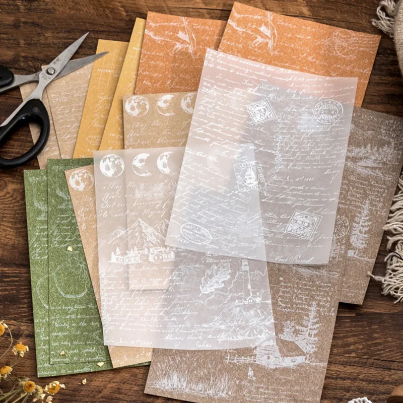 Vintage Mixed Paper Collage Scrapbooking Journal Material Making DIY Retro Colored Paper Creative Memo Manuscript Stationery
Vintage Mixed Paper Collage Scrapbooking Journal Material Making DIY Retro Colored Paper Creative Memo Manuscript Stationery