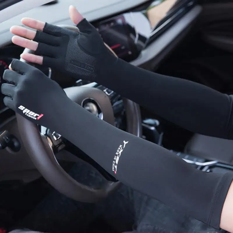 Durable Driving And Riding Non-slip Fishing Ice Sleeves Ice Silk Fabric Sunscreen Half Finger Gloves Plain Pattern Comfortable
Durable Driving And Riding Non-slip Fishing Ice Sleeves Ice Silk Fabric Sunscreen Half Finger Gloves Plain Pattern Comfortable