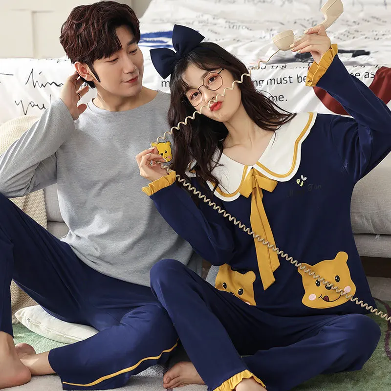 Couple Pajamas Set Night Suit Autumn Cartoon Cute Bear Long Sleeve Men And Women Sleepwear Lovers Homewear Pyjamas
Couple Pajamas Set Night Suit Autumn Cartoon Cute Bear Long Sleeve Men And Women Sleepwear Lovers Homewear Pyjamas