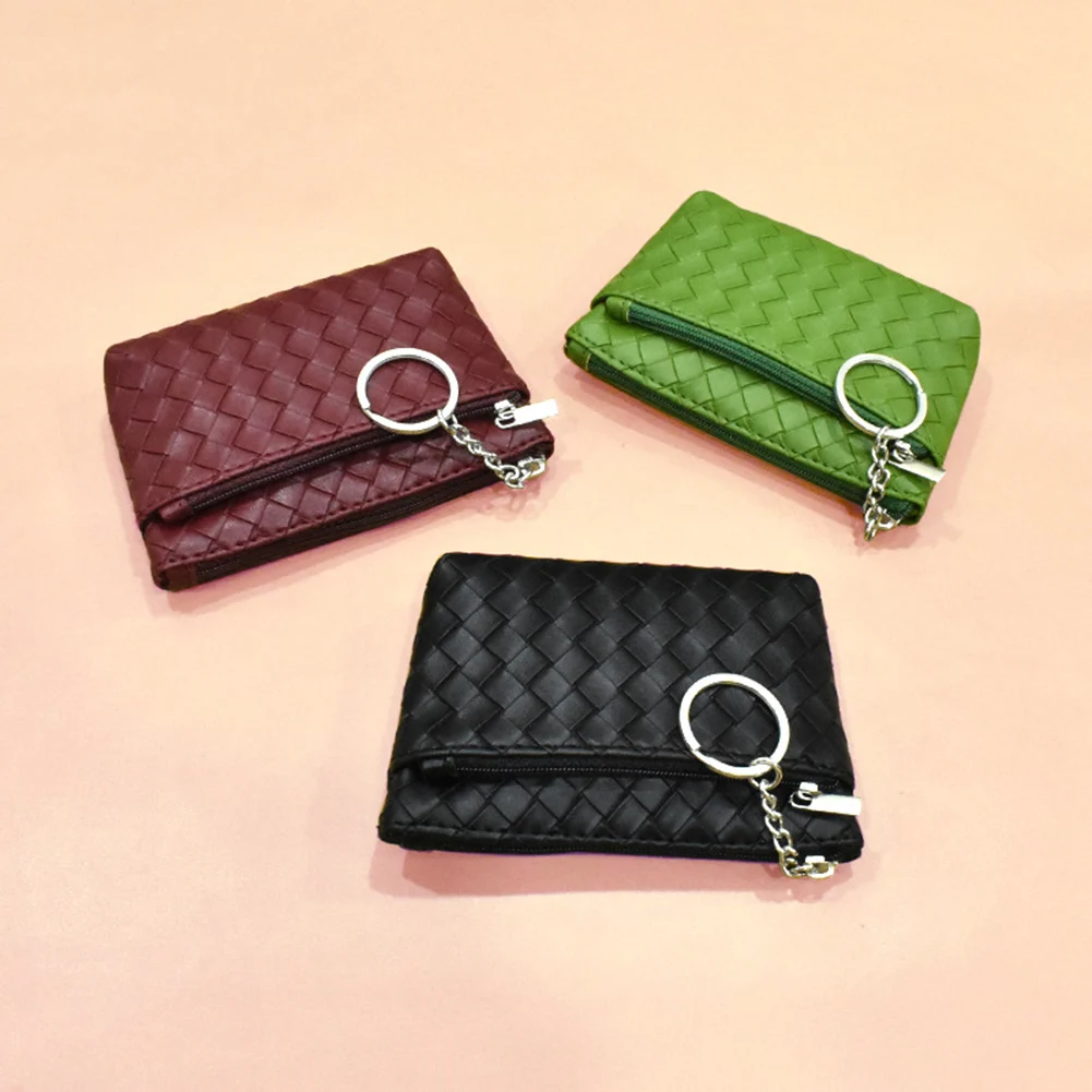 Woven Pattern Coin Purse Small Wallet Simple Fashion Change Purse Earphone Organizer With Keychain Key Bag With Zipper
Woven Pattern Coin Purse Small Wallet Simple Fashion Change Purse Earphone Organizer With Keychain Key Bag With Zipper