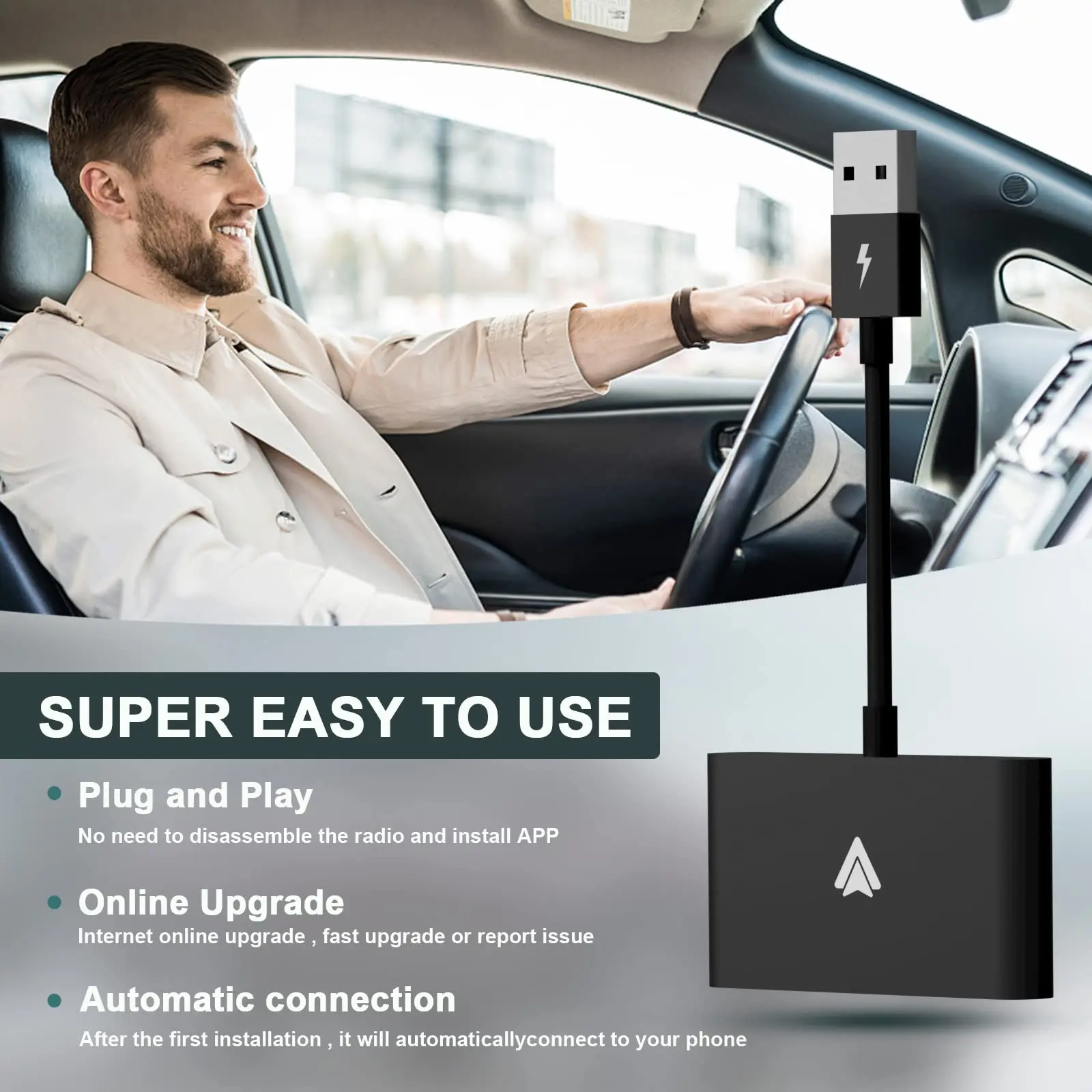 Wireless CarPlay Adapter CarPlay Dongle for Factory Wired CarPlay Cars Convert Plug & Play Auto Connect No Delay for Cars Year
Wireless CarPlay Adapter CarPlay Dongle for Factory Wired CarPlay Cars Convert Plug & Play Auto Connect No Delay for Cars Year
