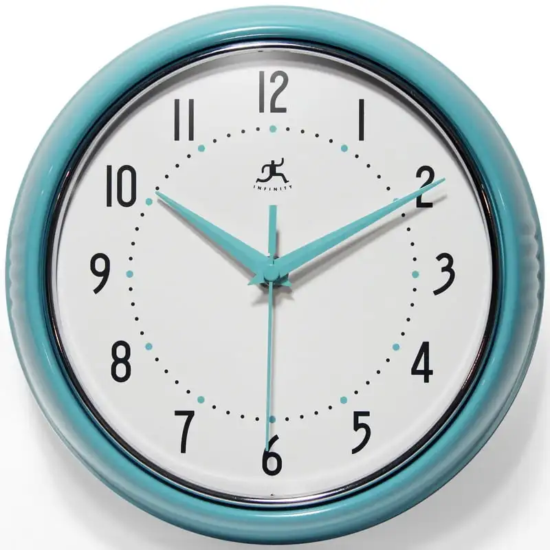 Round Turquoise Metal 9.5-inch Analog Wall Clock Led clock Alarm clocks Astronomy room decor Orologio da parete Adornos para sal
Round Turquoise Metal 9.5-inch Analog Wall Clock Led clock Alarm clocks Astronomy room decor Orologio da parete Adornos para sal