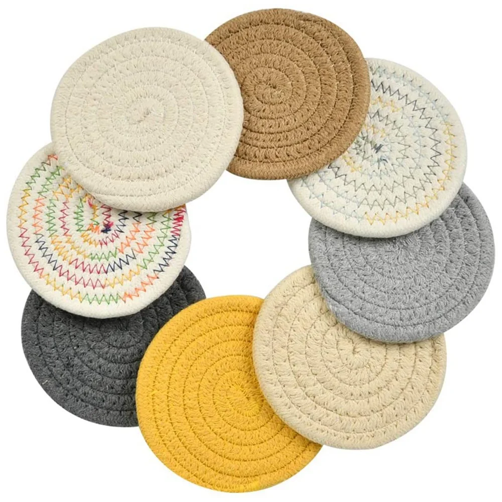 Braided Cup Coasters,Cotton Round Woven Cute Coasters Drink Absorbent Woven Coasters,Thicken Braided Coasters for Drink
Braided Cup Coasters,Cotton Round Woven Cute Coasters Drink Absorbent Woven Coasters,Thicken Braided Coasters for Drink