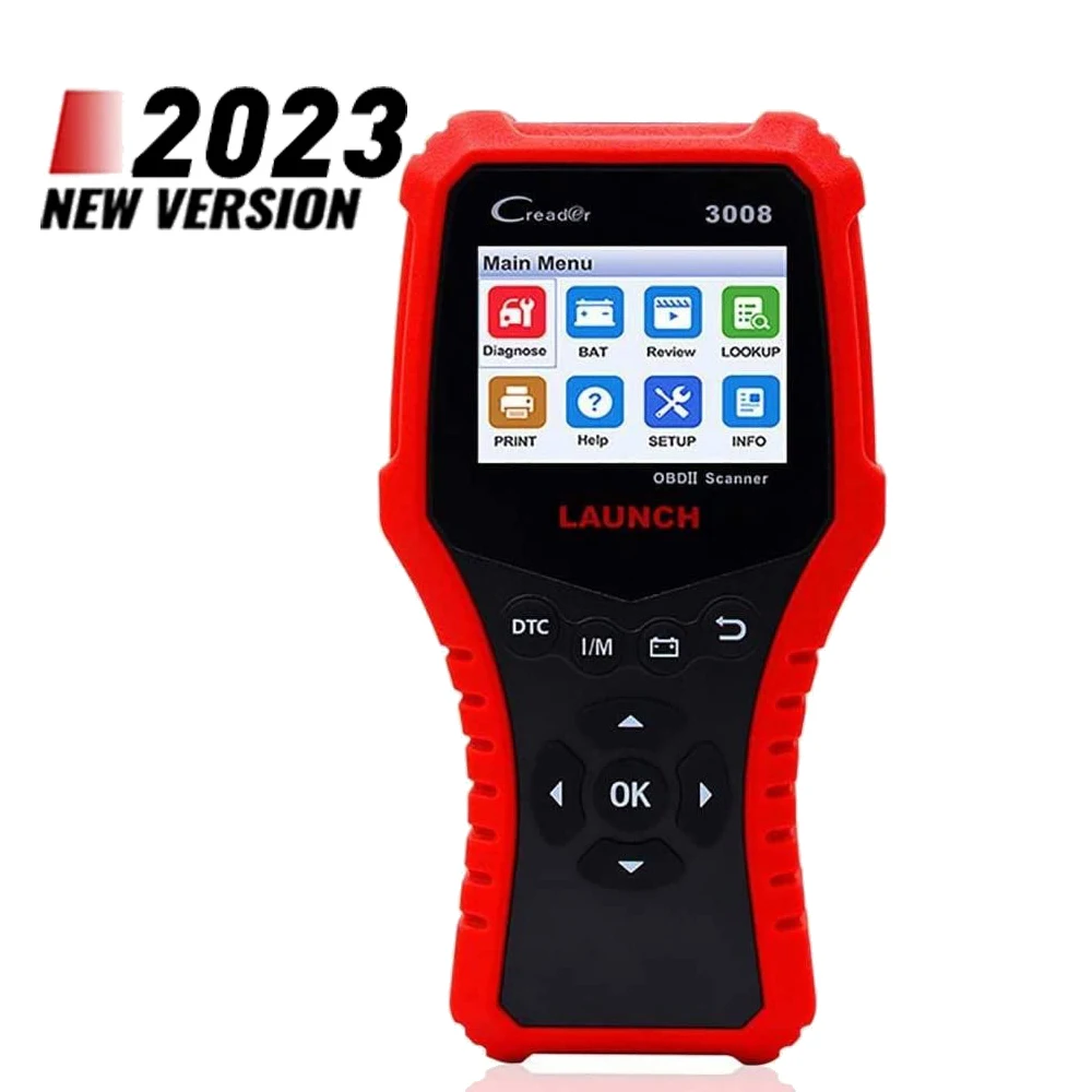 

LAUNCH X431 Full OBD2 Scanner CR3008 Car Diagnostic Tool Check Engine Battery Auto OBDII Code Reader Free Update pk elm327