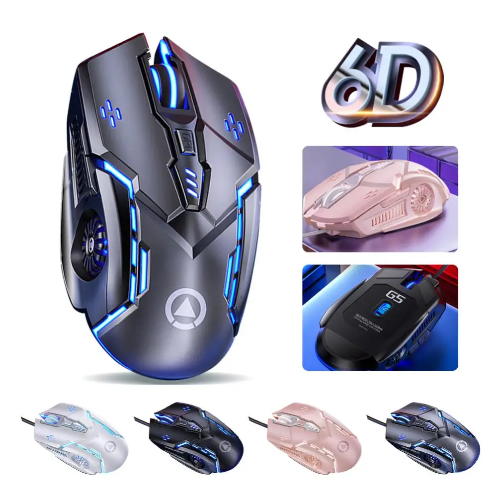 

High Speed Office Mouse Portable Breathing Light Effect 6d 4-speed Dpi Rgb Usb Computer Mouse Game Wired Mice For Pc Laptop