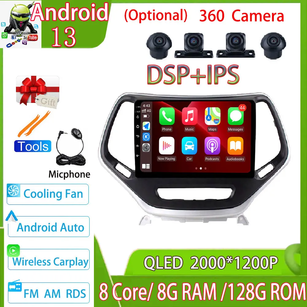 GPS-навигация Android 13 WIFI 4G BT 10,1 дюймов DSP стерео Автомагнитола мультимедийный видеоплеер для Jeep Cherokee KL 2014-2018
GPS-навигация Android 13 WIFI 4G BT 10,1 дюймов DSP стерео Автомагнитола мультимедийный видеоплеер для Jeep Cherokee KL 2014-2018