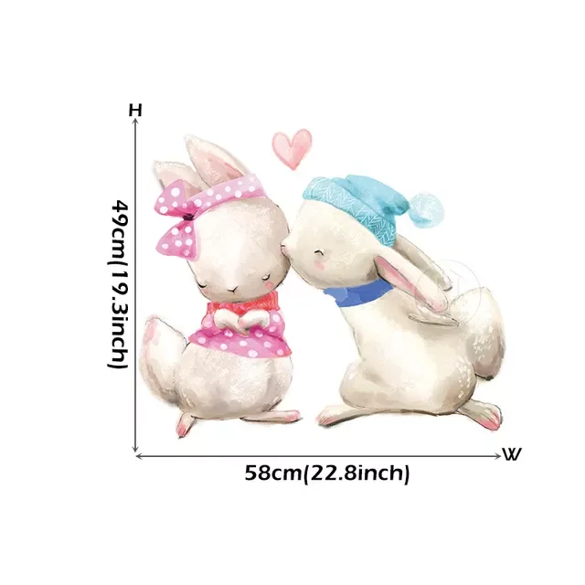 Couple Bunny Flying with Umbrella Wall Stickers for Kids Room Baby Nursery Room Decoration Wall Decal Pink Girl Decor
Couple Bunny Flying with Umbrella Wall Stickers for Kids Room Baby Nursery Room Decoration Wall Decal Pink Girl Decor