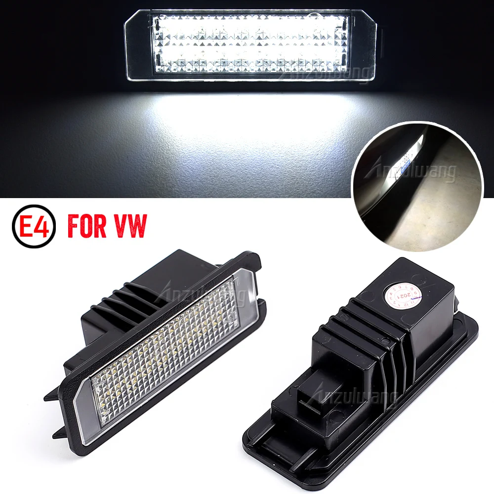 

12V 3W LED Number License Plate Light Lamp canbus no error For vw Passat B6 CC Eos Golf 4 5 6 7 MK7 Polo Superb Seat Leon Altea