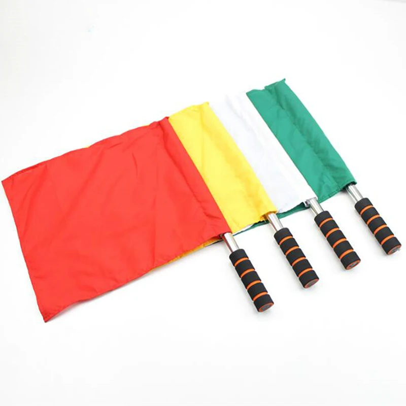 1pc Four-color Track And Field Competition Referee Special Command Flag Stainless Steel Grip Command Soccer Referee Flag
1pc Four-color Track And Field Competition Referee Special Command Flag Stainless Steel Grip Command Soccer Referee Flag